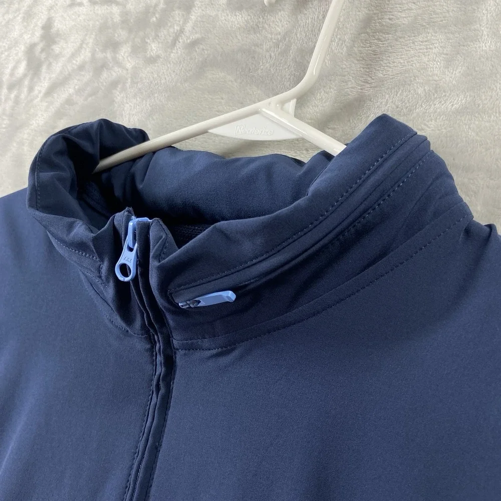Air Jordan UNC Tar Heels Shirt Mens XL Sideline Coach 1/4 Zip Packable Hood Blue